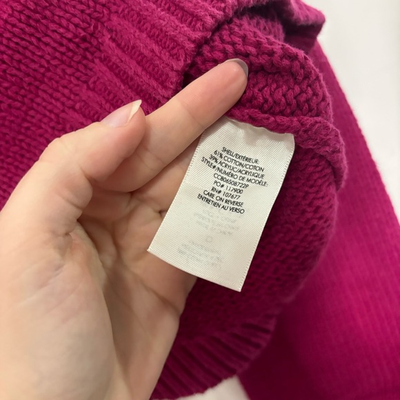 Alice & Olivia heavy knit raspberry sweater L - Picture 3 of 5